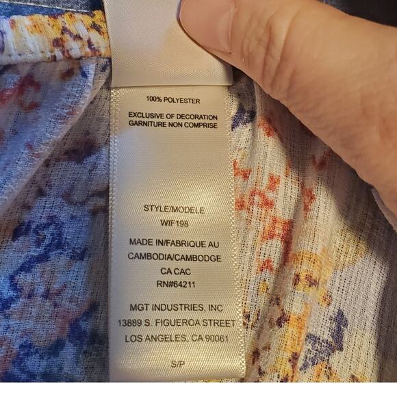 In Bloom By Jonquil Size S/M Romper (S) Robe Set (M) Spring Floral Purple Orange - Picture 6 of 12